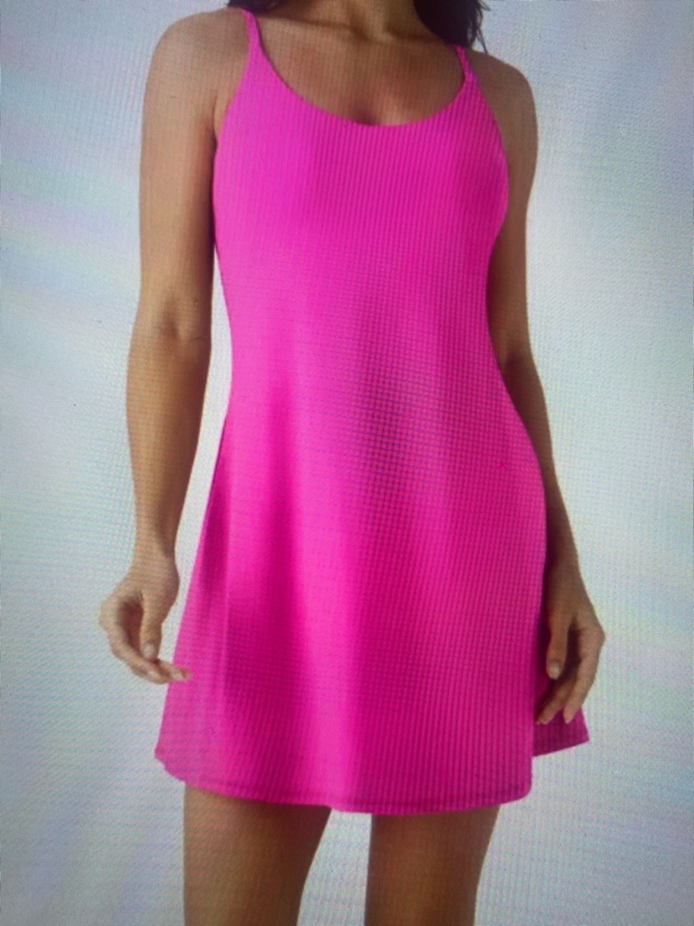 LARGE.  HALARA SOFTLY ZERO PLUSH MOLDED CUPS BACKLESS EASY PEEZY ACTIVE  DRESS - Picture 2 of 11